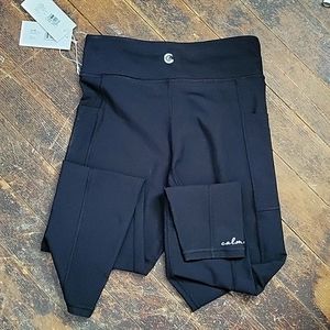 NWT Johnny Was Calme black full length leggings size l